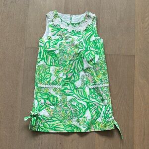Lilly Pulitzer Green and White Kids Dress